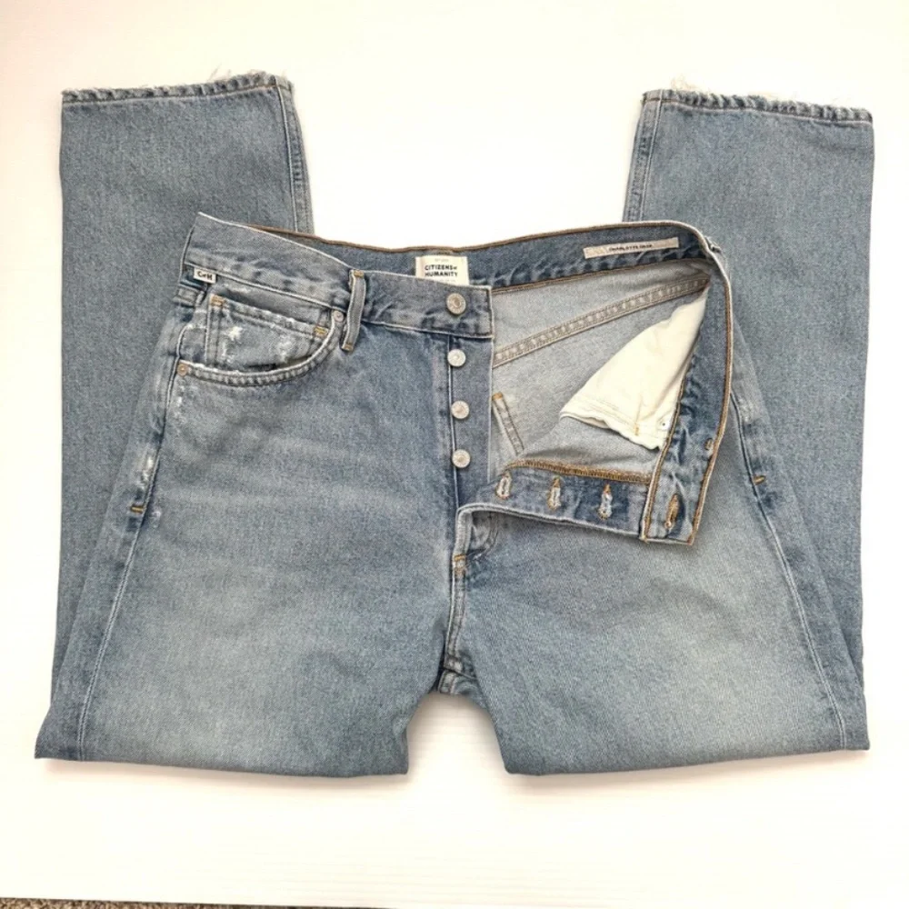 $248 Citizens of Humanity charlotte crop denim jeans 25 - Picture 9 of 12